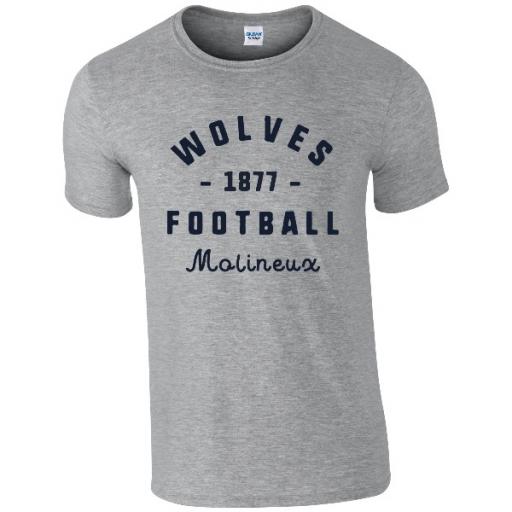 Personalised Wolves Stadium Vintage T-Shirt.