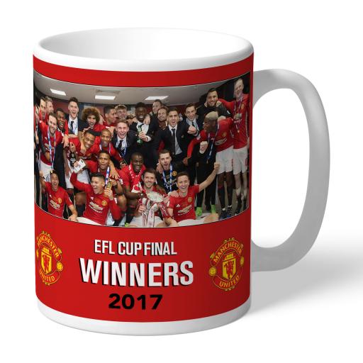 Personalised Manchester United FC EFL Cup Winners 2017 Mug.