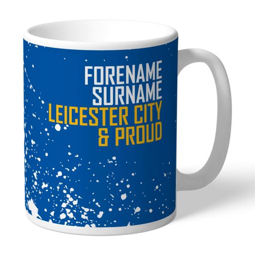 Personalised Leicester City FC Proud Mug.