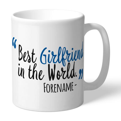 Personalised Cardiff City Best Girlfriend In The World Mug.