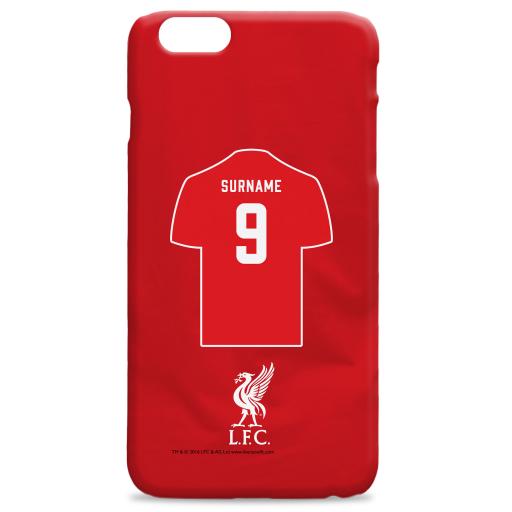 Personalised Liverpool FC Shirt Hard Back Phone Case.