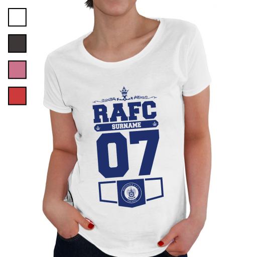 Personalised Rochdale AFC Ladies Club T-Shirt.
