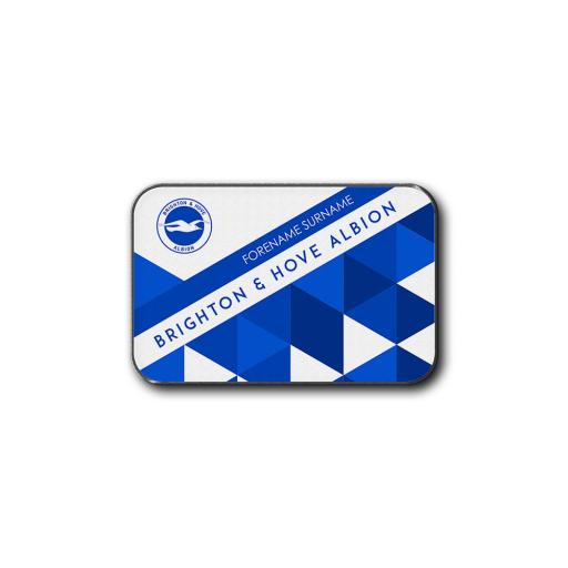 Personalised Brighton & Hove Albion FC Patterned Rear Car Mat.