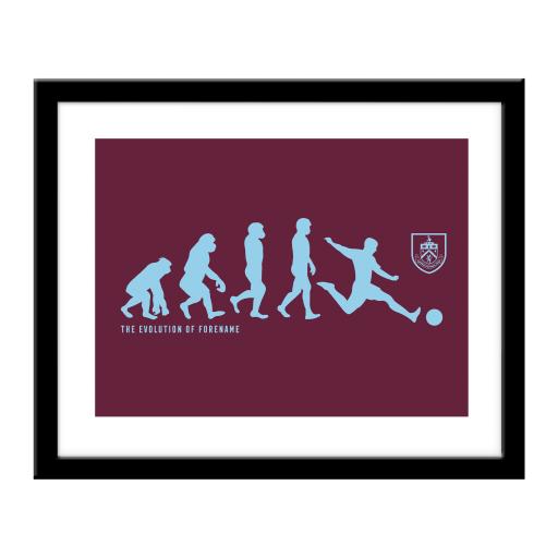 Personalised Burnley FC Evolution Print.