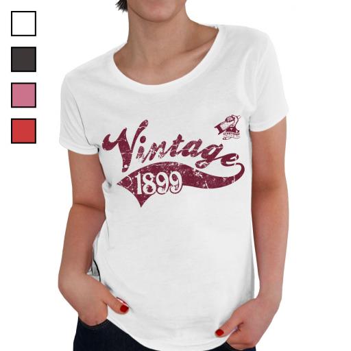 Personalised Scunthorpe United FC Ladies Vintage T-Shirt.