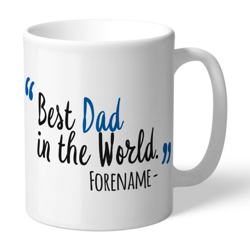 Personalised Cardiff City Best Dad In The World Mug.