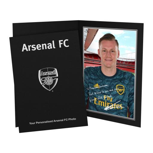 Personalised Arsenal FC Leno Autograph Photo Folder.
