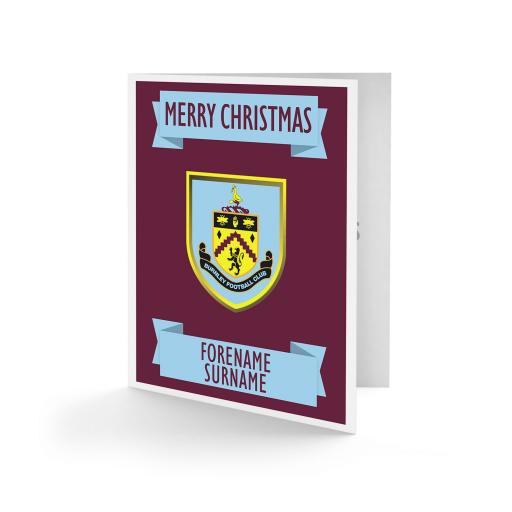 Burnley FC Crest Christmas Card