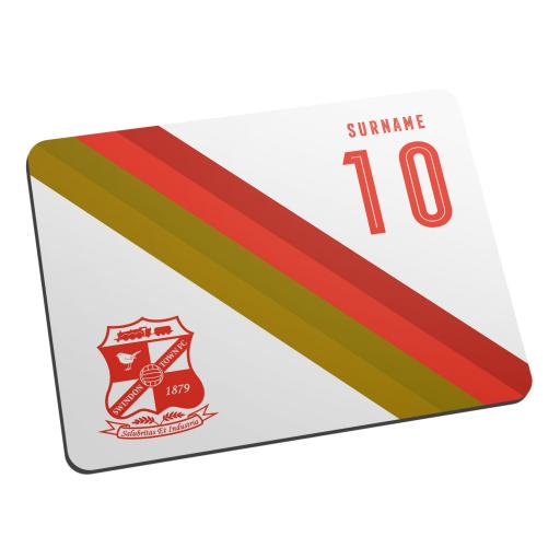 Personalised Swindon Town Stripe Mouse Mat.
