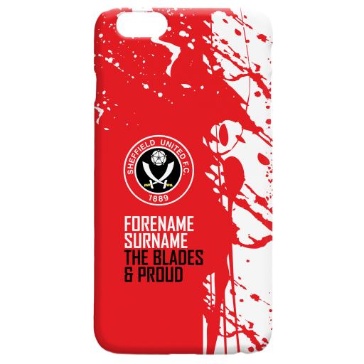 Personalised Sheffield United FC Proud Hard Back Phone Case.