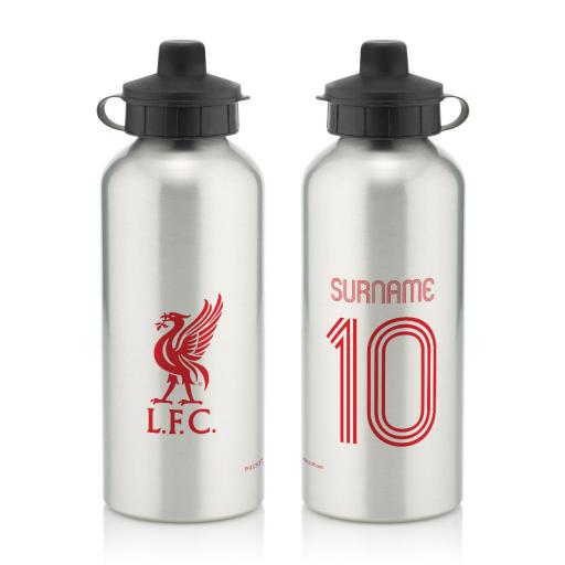 Personalised Liverpool FC Retro Shirt Water Bottle.