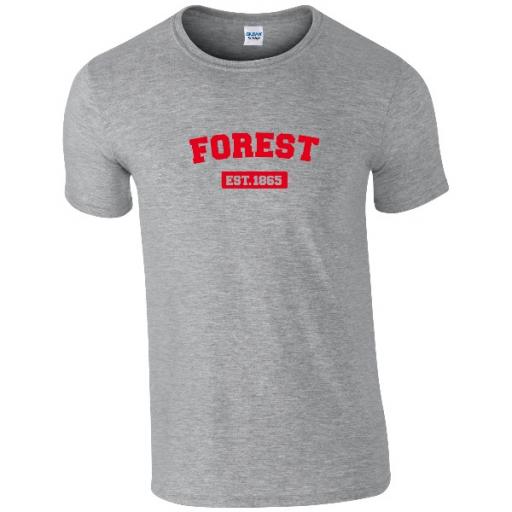 Personalised Nottingham Forest FC Varsity Established T-Shirt.