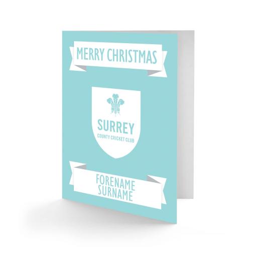 Surrey CCC Crest Christmas Card