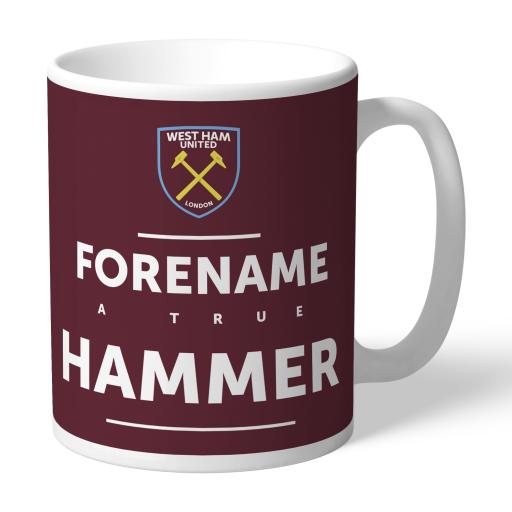 Personalised West Ham United FC True Mug.