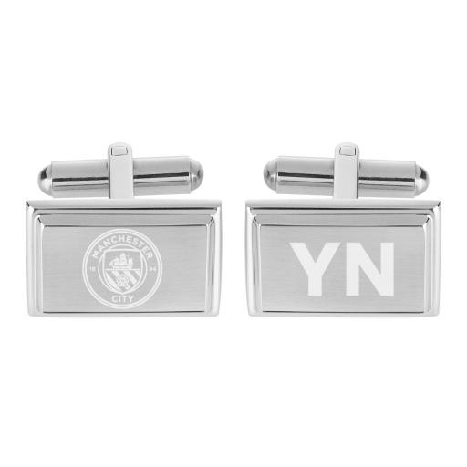 Personalised Manchester City FC Crest Cufflinks.