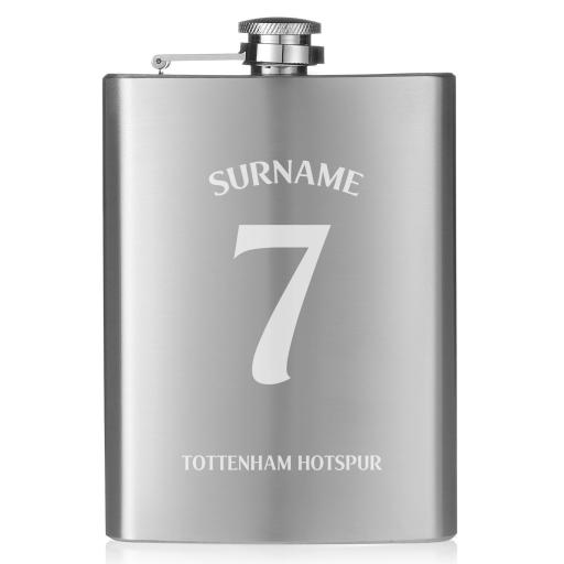 Personalised Tottenham Hotspur Shirt Hip Flask.