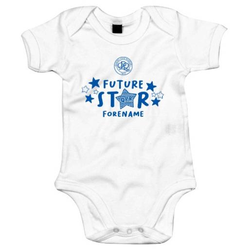Personalised Queens Park Rangers FC Future Star Baby Bodysuit.