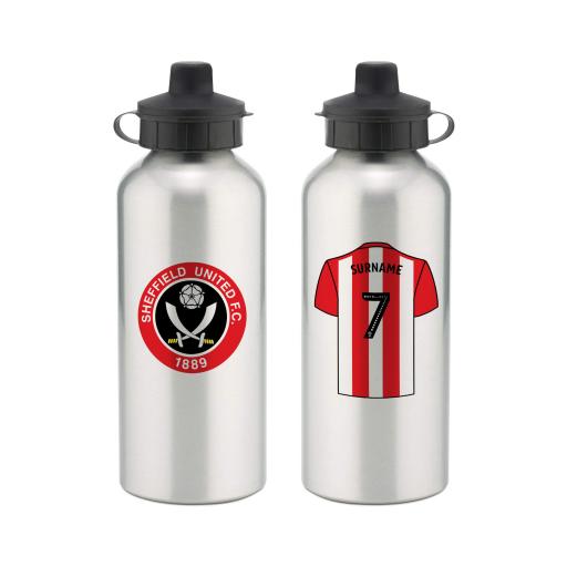Personalised Sheffield United FC Aluminium Water Bottle.