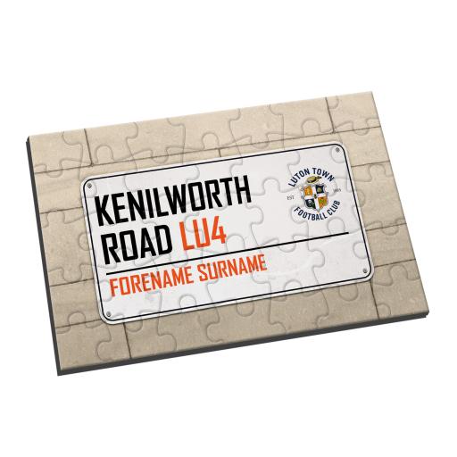 Personalised Luton Town FC Street Sign Jigsaw.