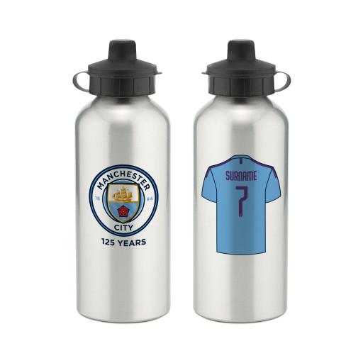 Personalised Manchester City FC Aluminium Water Bottle.