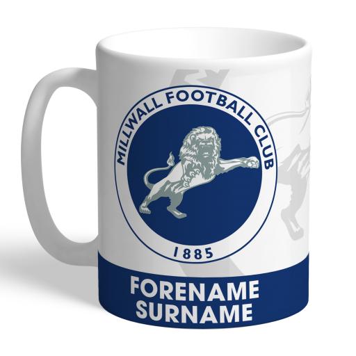 Personalised Millwall Bold Crest Mug.