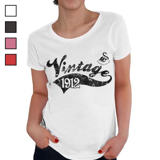 Swansea City AFC Ladies Vintage T-Shirt