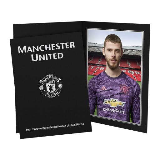 Personalised Manchester United FC De Gea Autograph Photo Folder.
