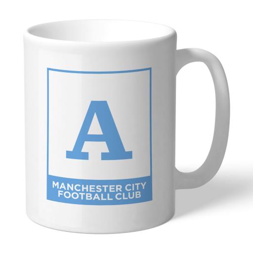 Personalised Manchester City FC Monogram Mug.