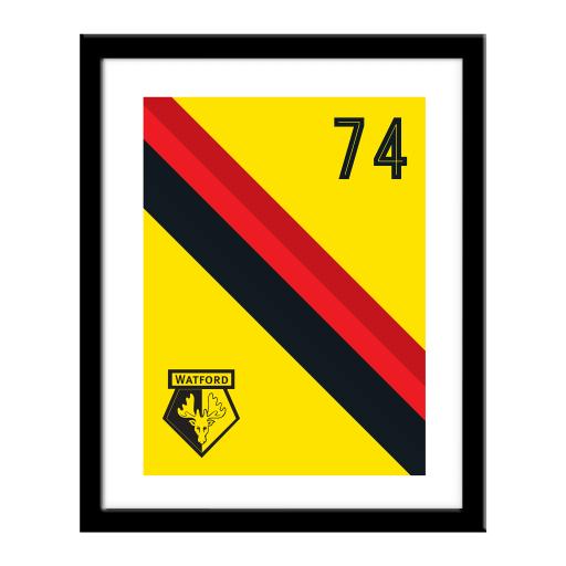 Personalised Watford FC Stripe Print.