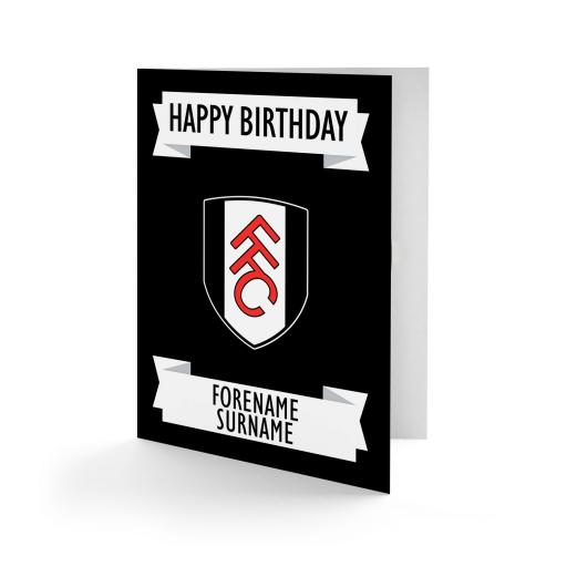 Personalised Fulham FC Crest Birthday Card.