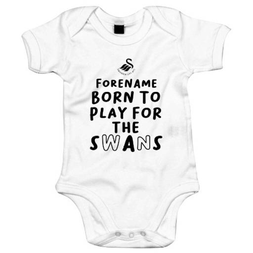 Swansea City AFC Born to Play Baby Bodysuit