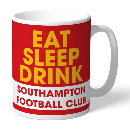 Personalised Southampton FC Eat Sleep Drink Mug.