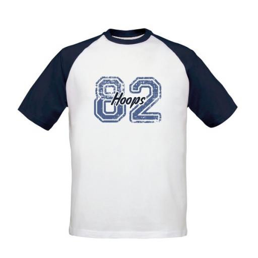 Personalised Queens Park Rangers FC Varsity Number Baseball T-Shirt.