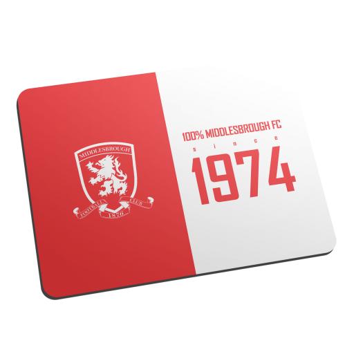 Personalised Middlesbrough FC 100 Percent Mouse Mat.