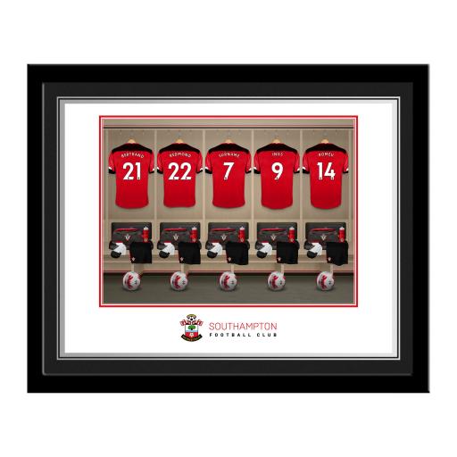 Personalised Southampton FC Dressing Room Photo Framed.