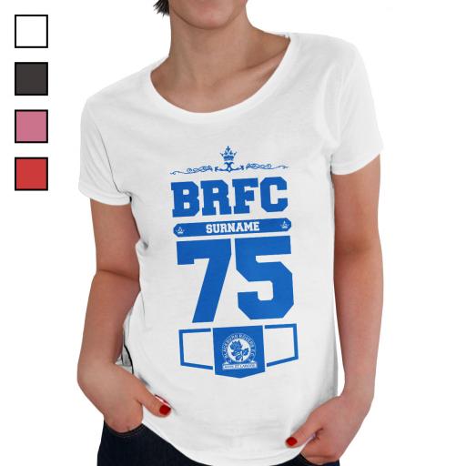Personalised Blackburn Rovers FC Ladies Club T-Shirt.