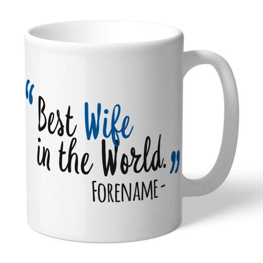 Personalised Cardiff City Best Wife In The World Mug.