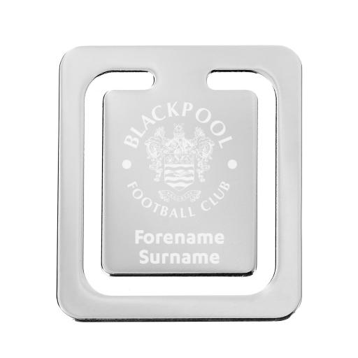 Personalised Blackpool FC Crest Bookmark.