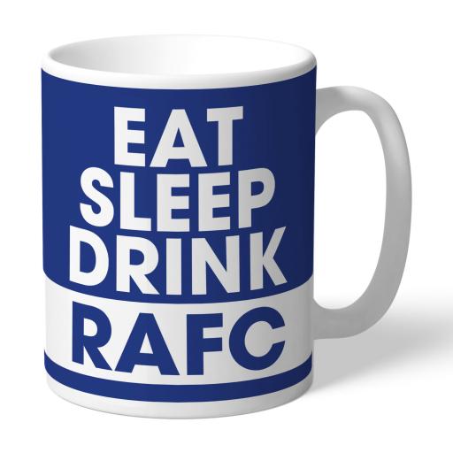 Personalised Rochdale AFC Eat Sleep Drink Mug.
