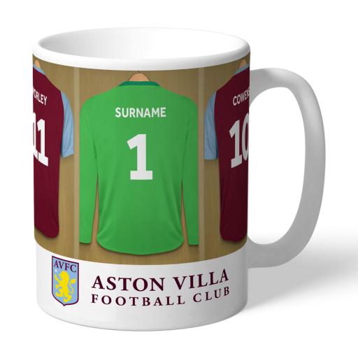 Personalised Aston Villa FC Legends Goalkeeper Dressing Room Mug.