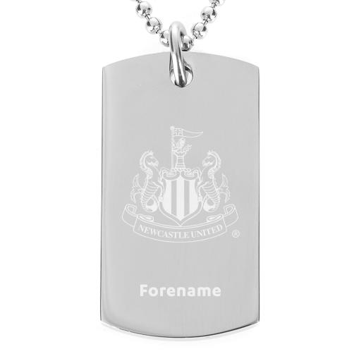 Personalised Newcastle United FC Crest Dog Tag Pendant.