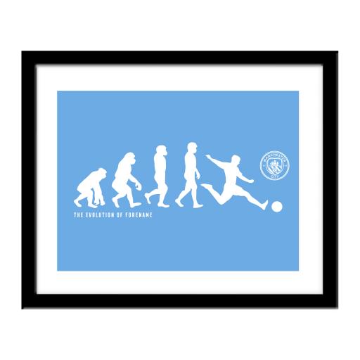 Personalised Manchester City FC Evolution Print.