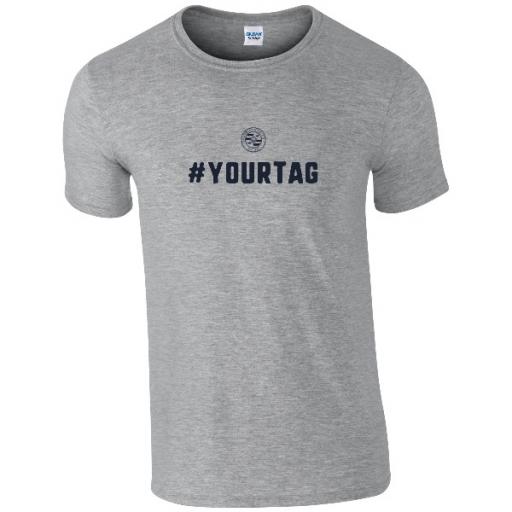 Personalised Reading FC Crest Hashtag T-Shirt.