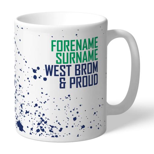 Personalised West Bromwich Albion FC Proud Mug.
