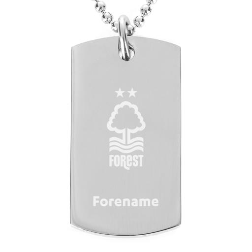 Personalised Nottingham Forest FC Crest Dog Tag Pendant.