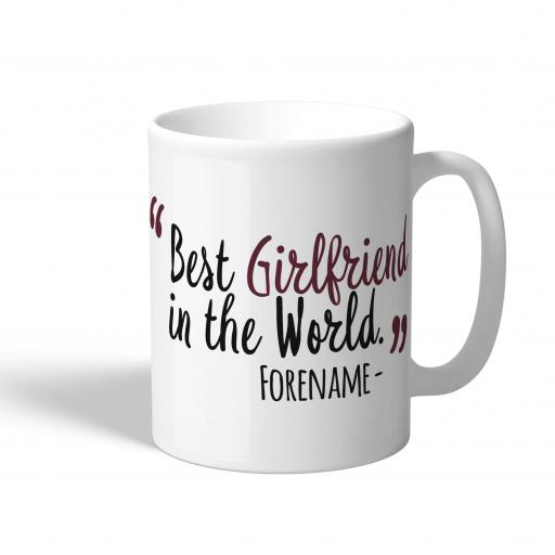 Personalised West Ham United FC Best Girlfriend In The World Mug.