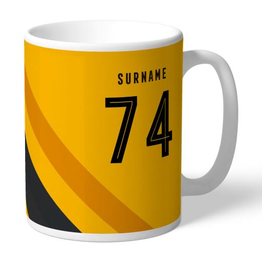 Personalised Wolverhampton Wanderers FC Stripe Mug.