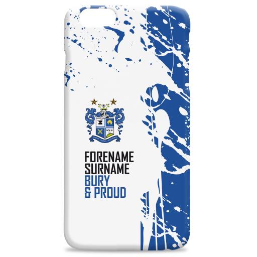 Personalised Bury FC Proud Hard Back Phone Case.