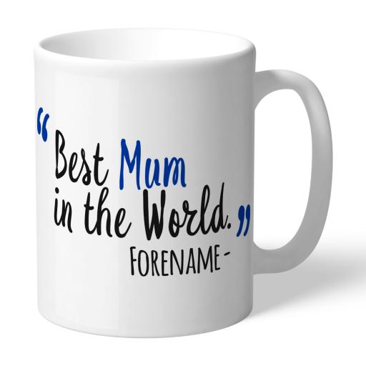 Personalised Brighton & Hove Albion FC Best Mum In The World Mug.