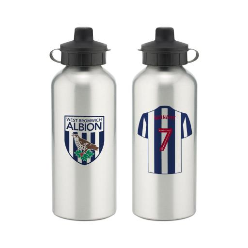 Personalised West Bromwich Albion FC Aluminium Water Bottle.